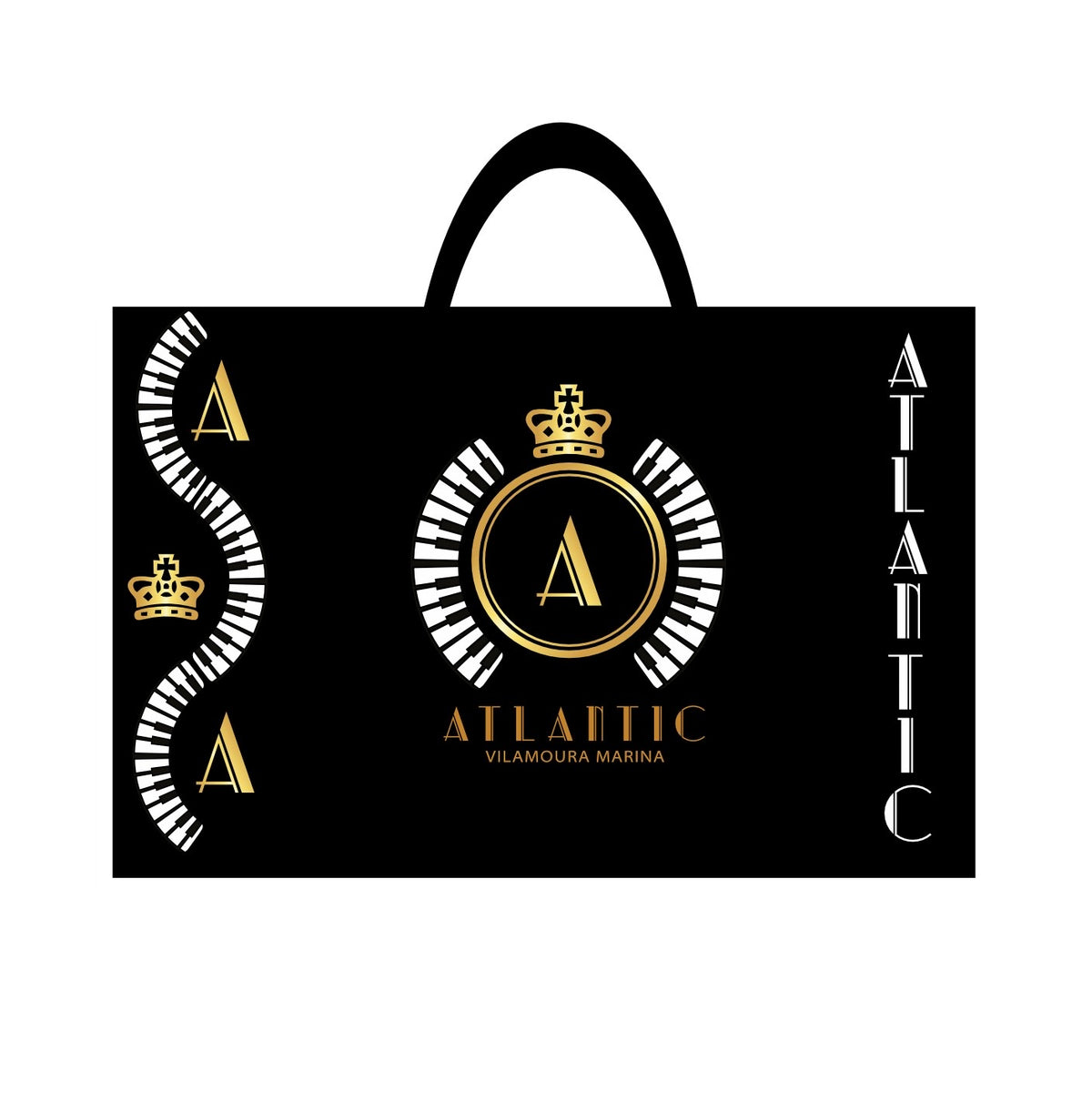 Waterproof Black beach bag with official A Logo