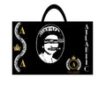 Waterproof Black beach bag with Vintage design GSQ