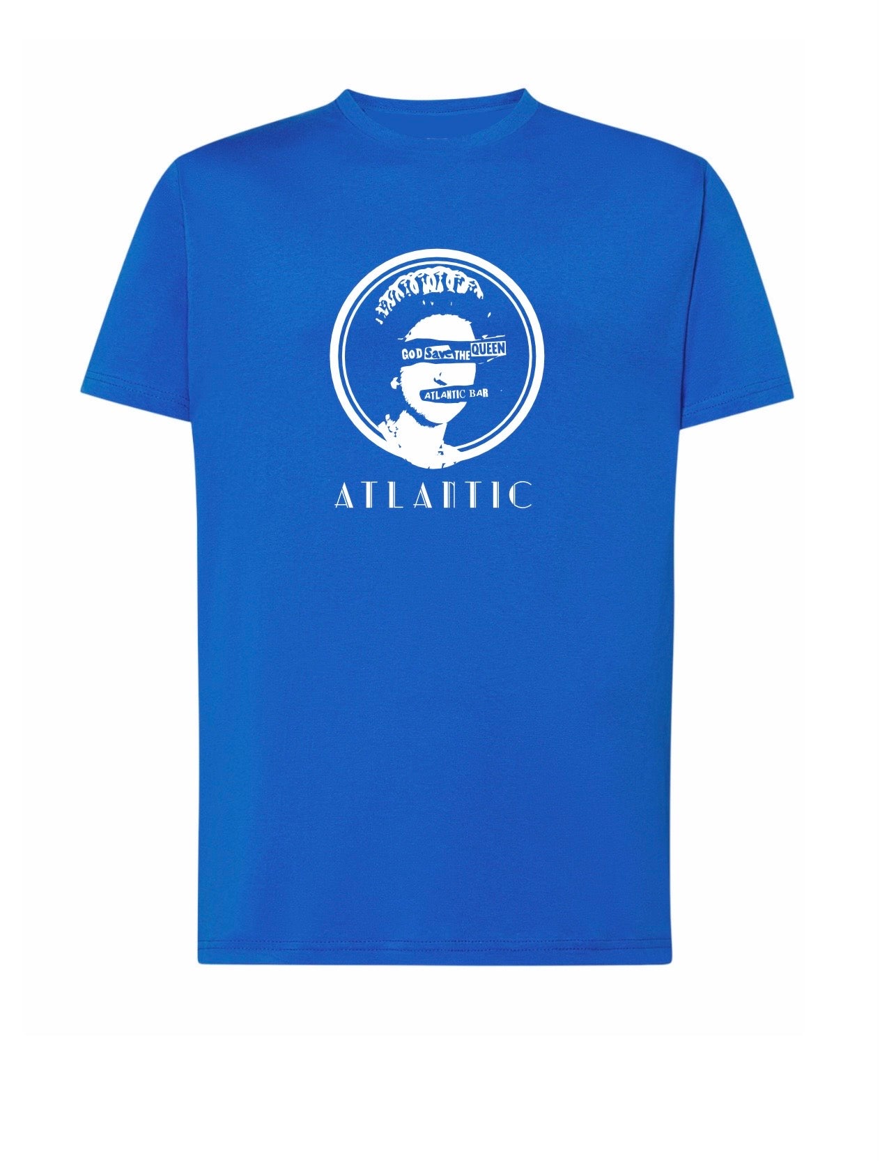 "Vintage designs" GSQ(ROUND) Atlantic Bar Blue Tee