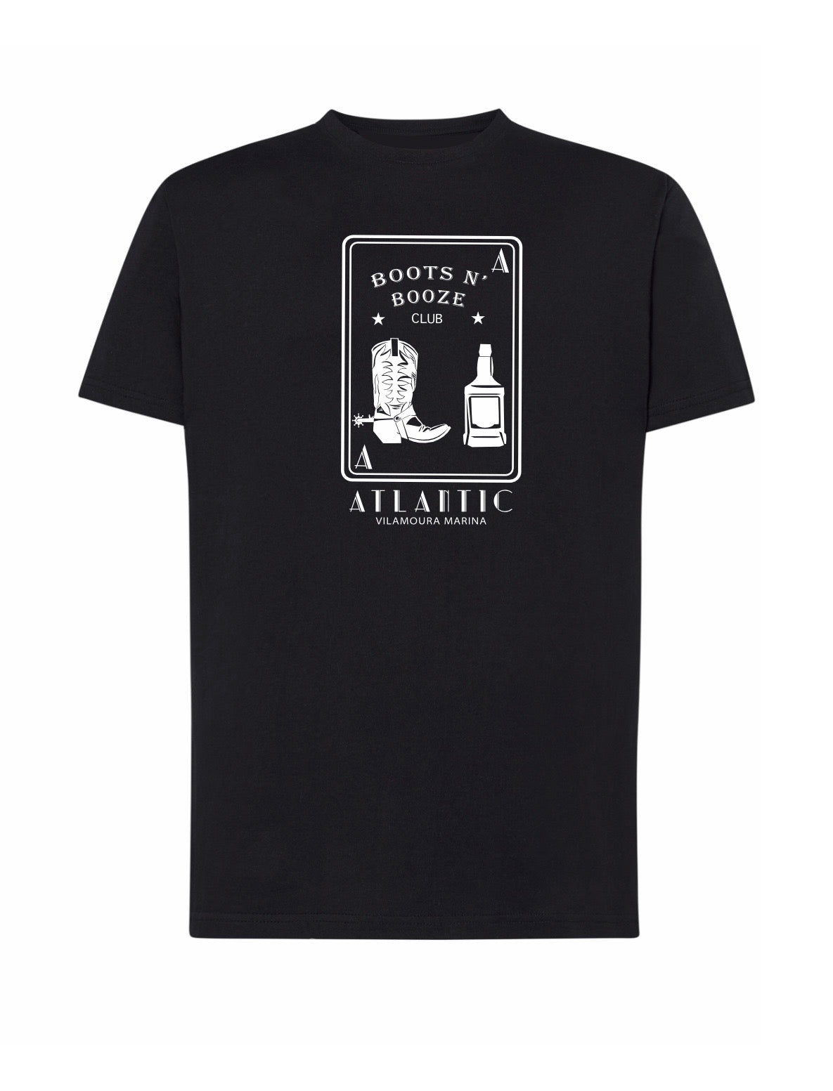 "Vintage designs" Boots n´Booze Atlantic Bar Black Tee