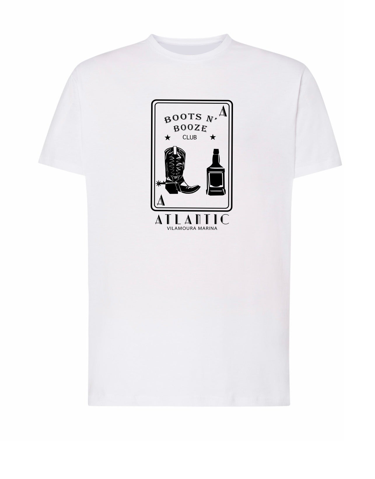 "Vintage designs" Boots n´Booze Atlantic Bar White Tee