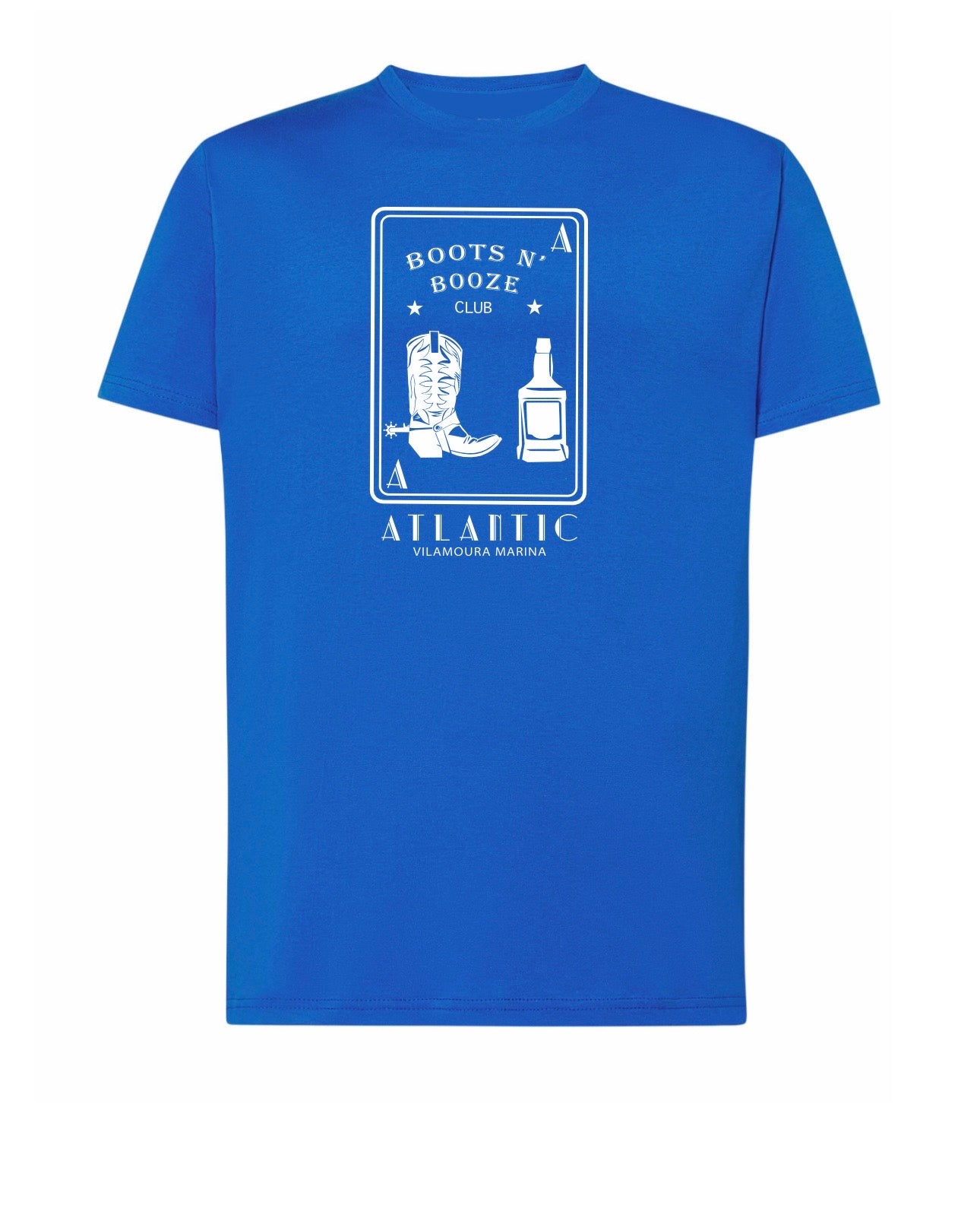 "Vintage designs" Boots n´Booze Atlantic Bar Blue Tee