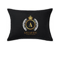 Waterproof Outdoor Black Rectangle cushion with official A logo Color