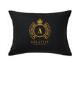 Waterproof Outdoor Black Rectangle cushion with official A logo GOLD
