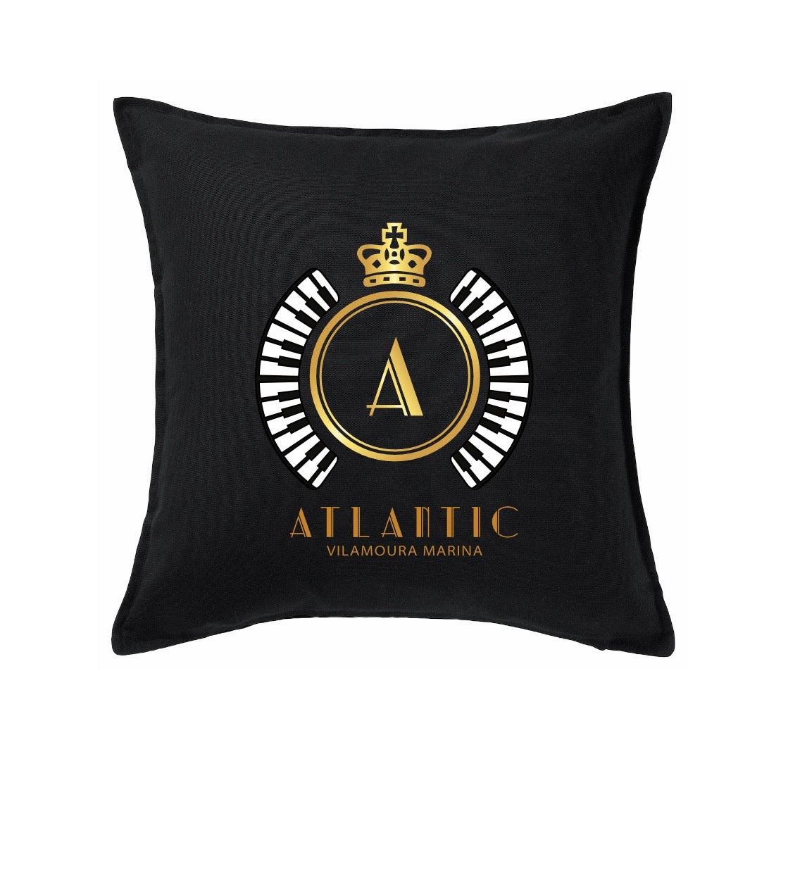 Waterproof Outdoor Black Square cushion with official A logo Color