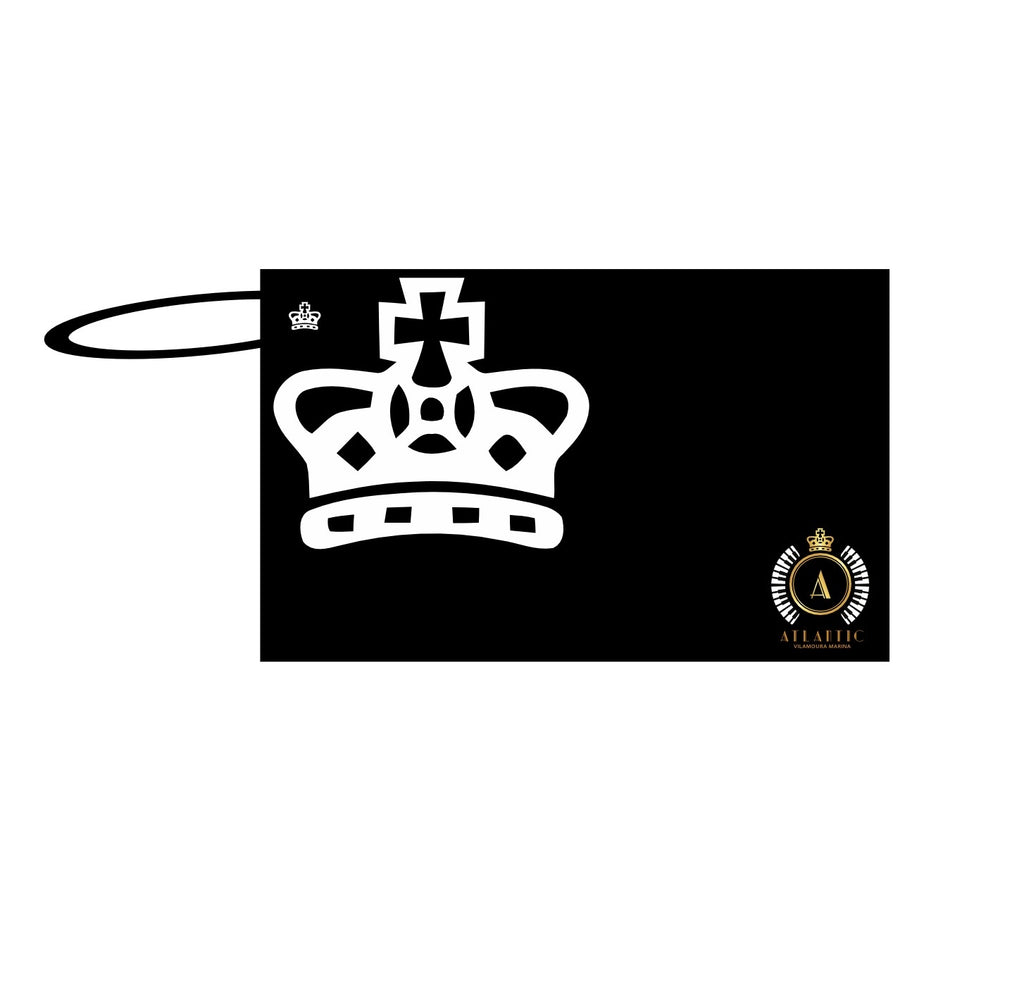 Waterproof Black beach bag with Vintage design Crown